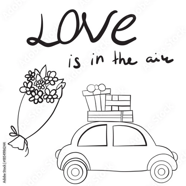 Fototapeta wedding invitation card