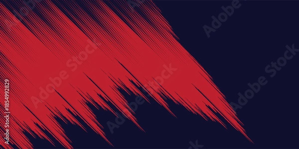 Obraz Modern Rough Red Grunge Texture Design Background. Grunge halftone dots vector texture background. Border Frames. vector