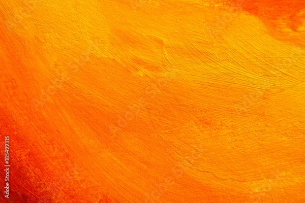 Obraz Malowane Tło Koloru, Streszczenie Tekstury Farby Pomarańczowy