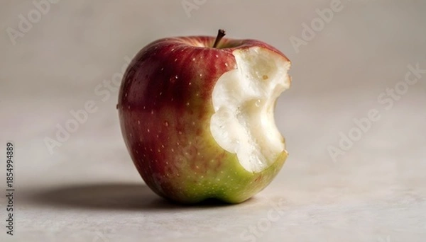 Obraz Single apple with bite taken