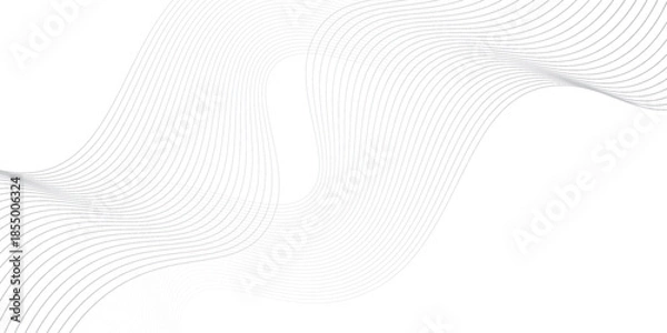 Obraz Abstract wave stripes lines pattern on white background vector. Eps 10