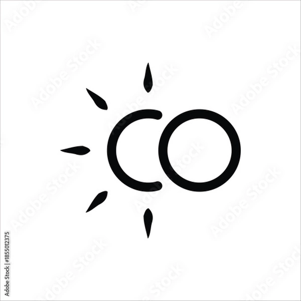 Fototapeta Eclipse icon. Solar Eclipse symbol. Vector illustration for web design. Isolated on white background.