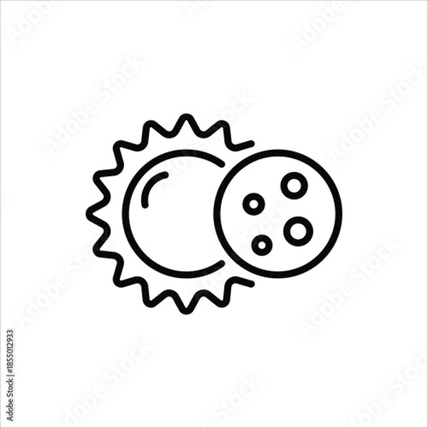 Fototapeta Solar Eclipse icon. Eclipse symbol. Vector illustration for web design. Isolated on white background.
