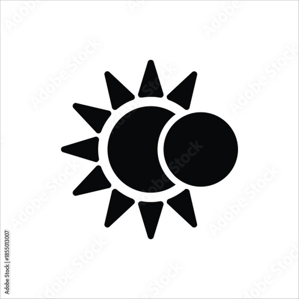 Obraz Solar Eclipse icon. Eclipse symbol. Vector illustration for web design. Isolated on white background.