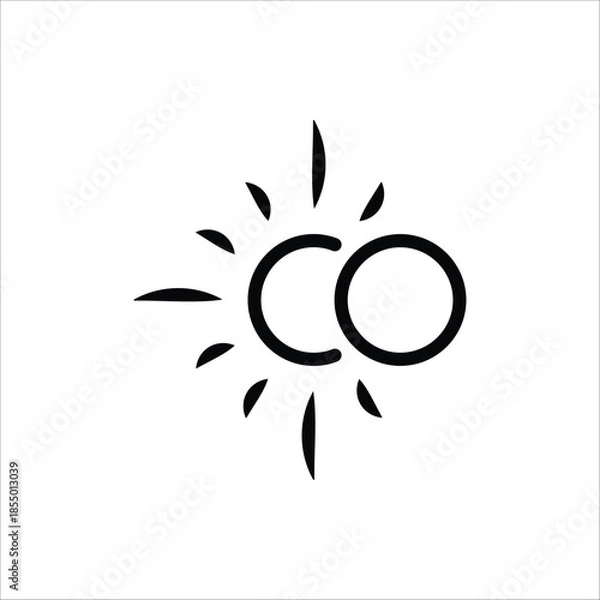 Fototapeta Solar Eclipse icon. Eclipse symbol. Vector illustration for web design. Isolated on white background.