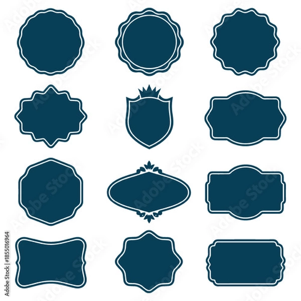 Obraz Decorative Badges and Labels Collection with Various Shapes