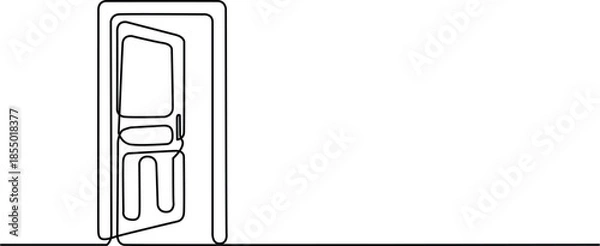 Obraz Modern glass door design Vector