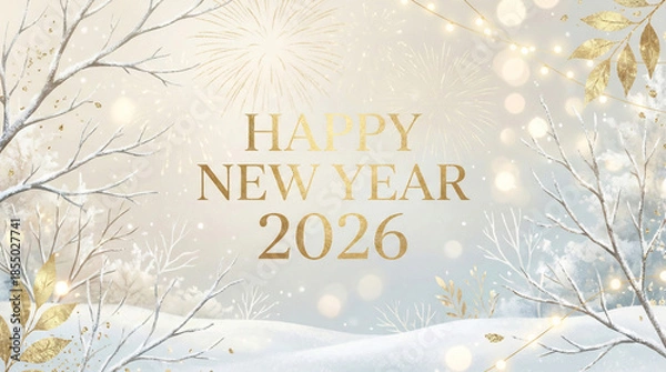 Obraz Winter new year celebration