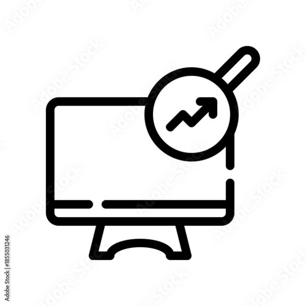 Obraz analytics screen line icon