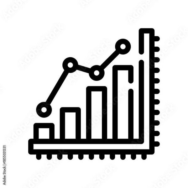 Obraz revenue chart line icon