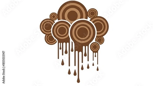 Obraz Dripping chocolate circles