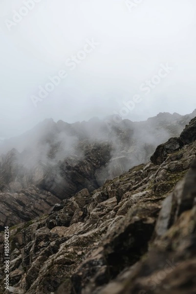 Obraz Misty mountain ridge
