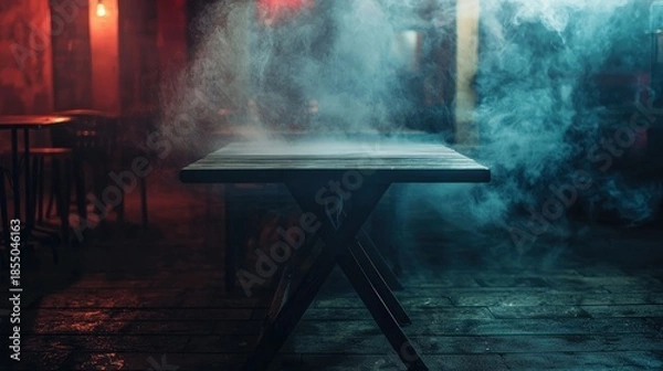 Obraz Empty table smoke background
