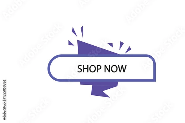 Obraz Print Button, web template, shop now, banner label, vector symbol.


