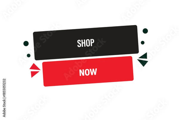 Obraz Print Button, web template, shop now, banner label, vector symbol.


