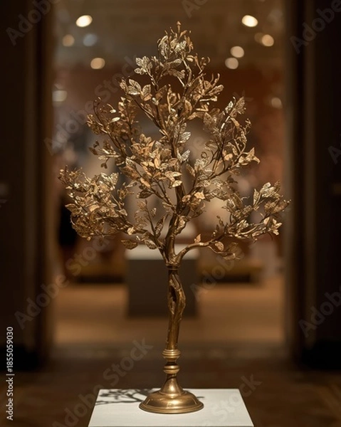 Obraz Elegant golden tree sculpture