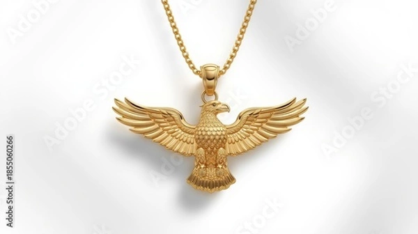 Obraz Golden eagle pendant necklace