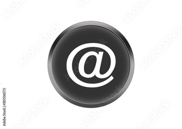 Fototapeta Button Grau Symbol Knopf Rund