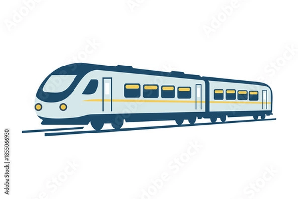 Obraz train on a white background