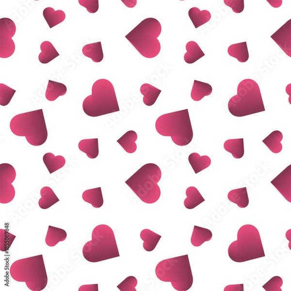 Obraz Pink 3D hearts seamless pattern