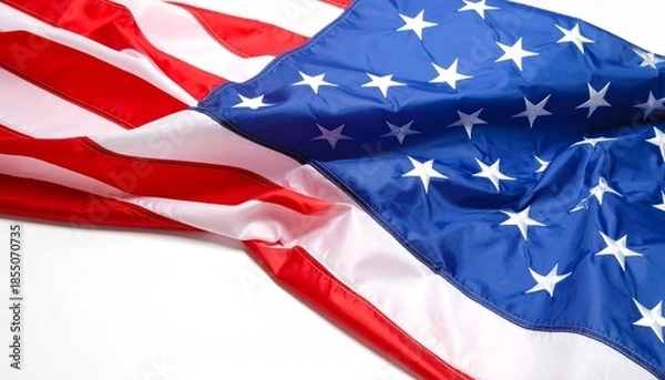 Obraz american flag on white background