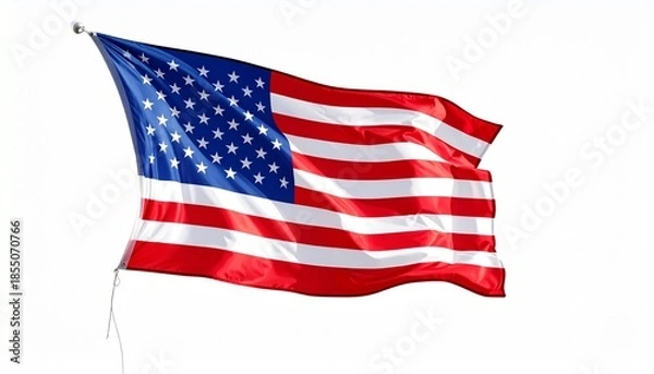Obraz american flag isolated on white