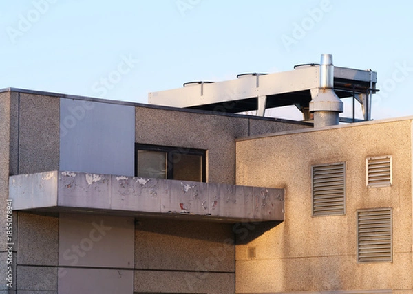 Obraz old exterior facade of an industrial building