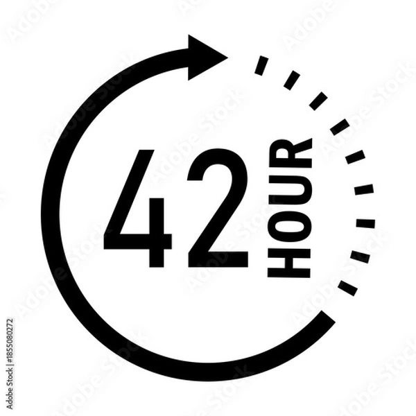 Fototapeta Forty two hour countdown timer icon