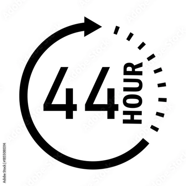 Fototapeta Forty four hour countdown timer icon