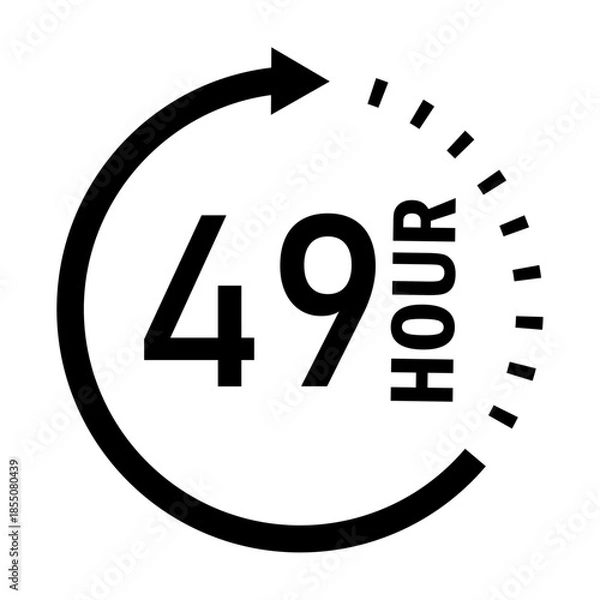 Fototapeta Forty nine hour countdown timer icon