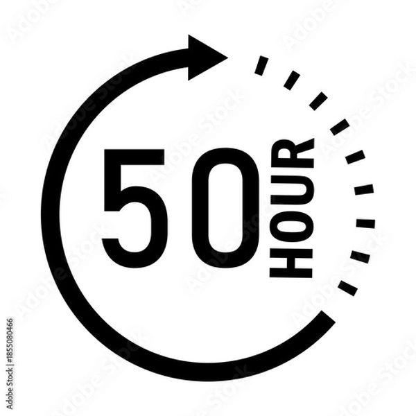 Fototapeta 50 hour countdown timer icon