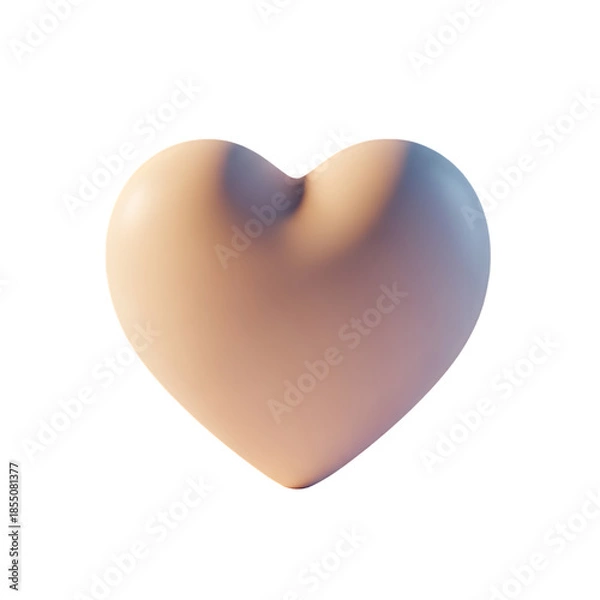 Obraz Smooth Heart Shaped Cosmetic Sponge.