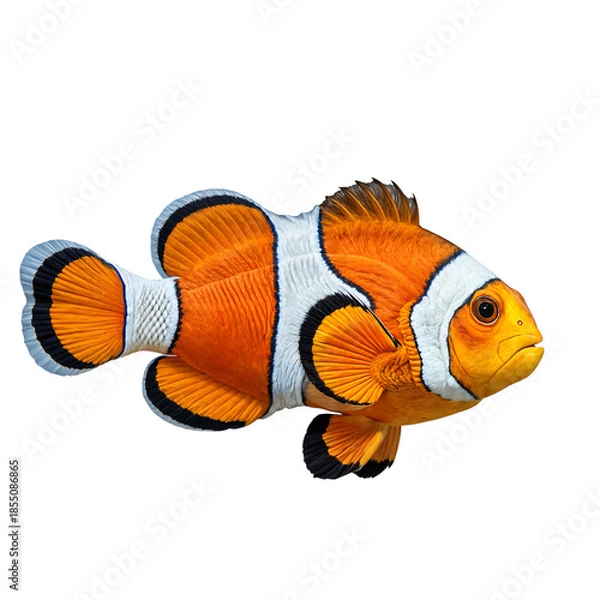 Obraz Vibrant Clownfish with Transparent Background