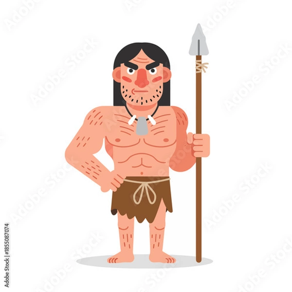 Obraz A caveman, vector illustration design
