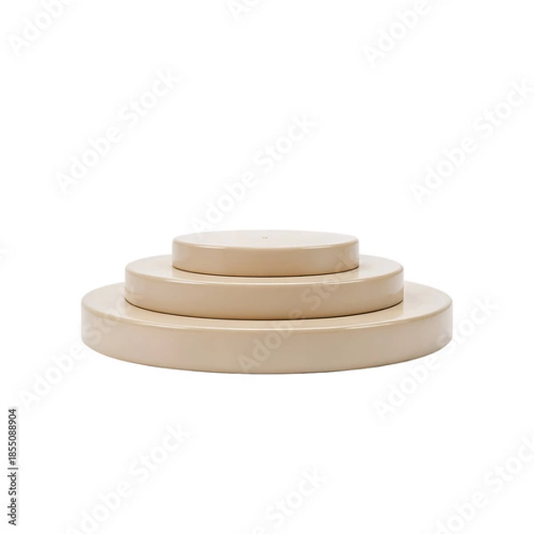 Obraz Empty Three-Tiered Circular Display Podium for Product Presentation