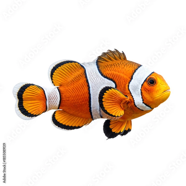 Obraz Vibrant Clownfish with Transparent Background