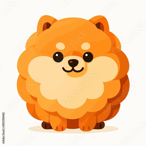 Obraz Pomeranian – Fluffy Bubble 3D Vector