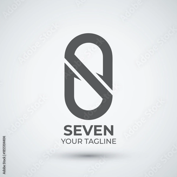 Obraz flat letter s logo design vector illustration