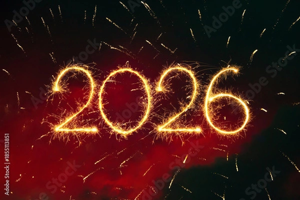 Obraz Abstract template for design to New Year 2026.