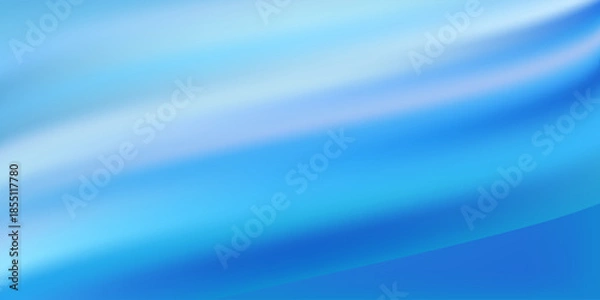 Fototapeta Blue Abstract Gradient Wave Background with Smooth Lines