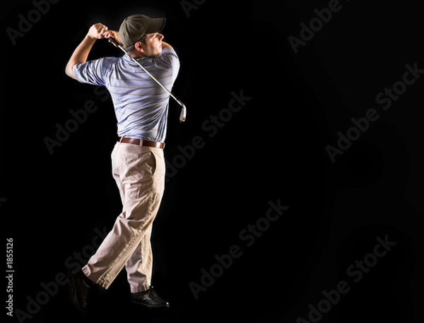 Obraz golf swing isolated on black