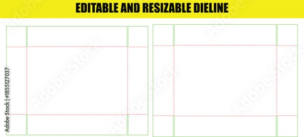 Obraz Editable and Resizable Dieline Template for Packaging Box Design
