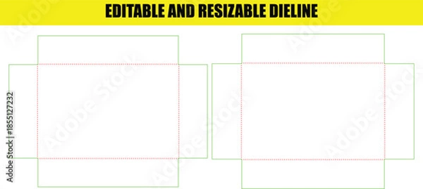 Obraz Editable and Resizable Packaging Dieline Template for Product Box Design