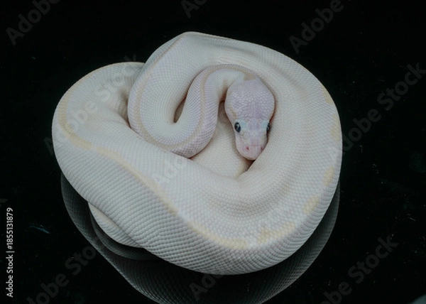 Fototapeta snake on black background