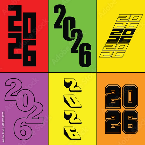 Obraz 2026 Typography Collection with Diverse Styles