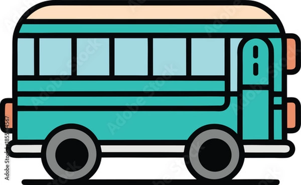 Fototapeta Modern City Bus Vector