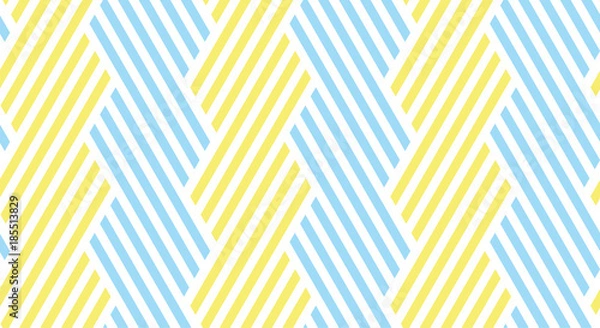 Obraz Seamless striped pattern. The yellow and blue summer pattern with stripes. Motif for surface design, for wallpapers, pattern fills, web page backgrounds, surface textures.