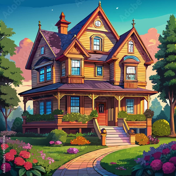 Obraz house in the garden