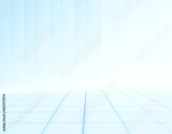 Obraz グリッドラインの床と壁を使ったミニマル背景