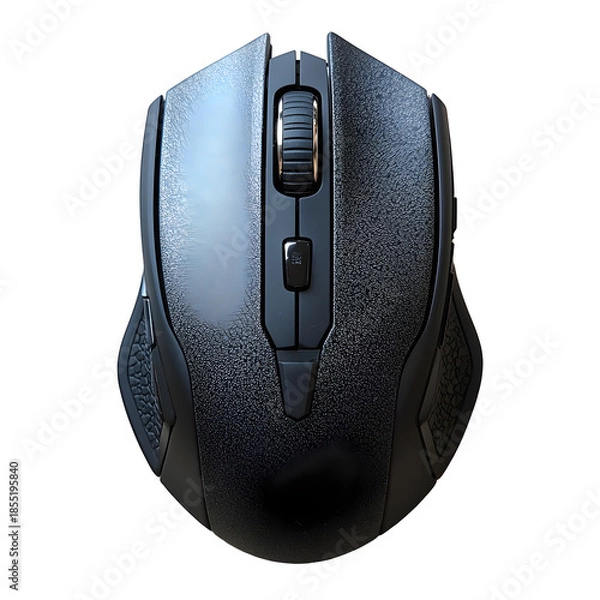 Obraz Ergonomic wireless computer mouse with textured grip for comfortable control and precision.